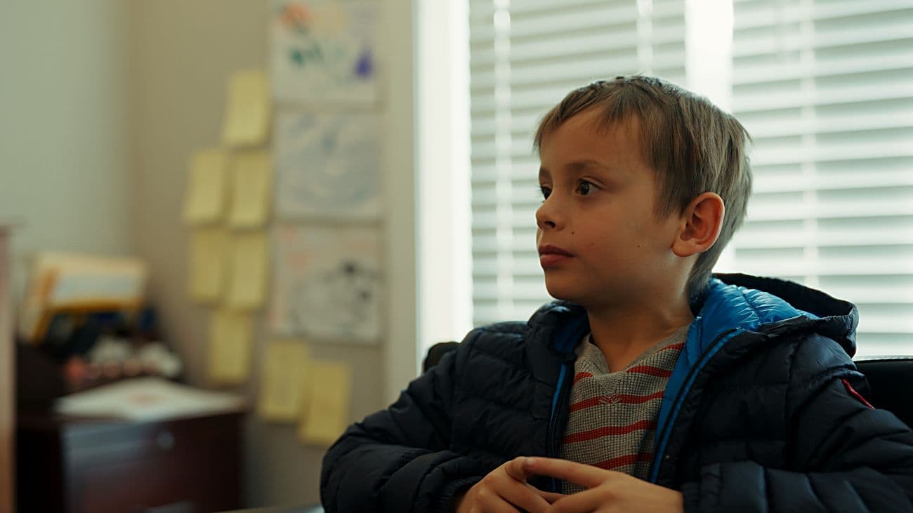 A child relaxing during a LENS session